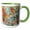 Green/White, variant on 3drose, Rock with Lichen. Lower Deschutes River, Central Oregon, Usa., 11oz Two-tone Black Mug
