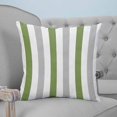 thumbnail image 4 of Green Grey Stripe 20x20 Pillow Covers Set of 2, Modern Farmhouse Vertical Striped Throw Pillow Covers Decorative Couch Cushion Case, Microfiber Square Pillowcases for Bedroom Car Living Room, 4 of 7