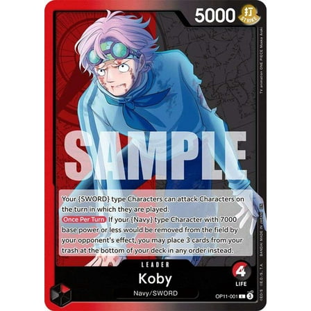 One Piece A Fist of Divine Speed Leader Koby OP11-001