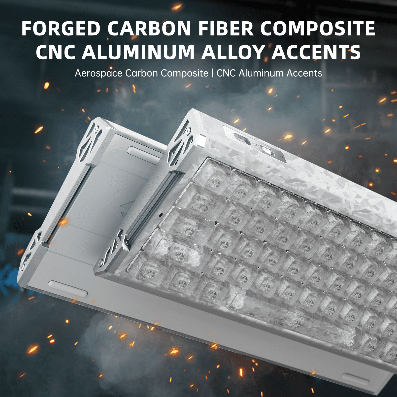 ATTACK SHARK R68 HE Carbon Fiber Magnetic Keyboard, 8KHz RGB Gaming Keyboard with Ultra-Precise Magnetic Switches
