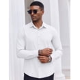 thumbnail image 2 of COOFANDY Men Dress Shirt Long Sleeve Button Down Shirts Wrinkle Free Business Casual Tops, 2 of 6