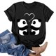 thumbnail image 2 of Camiseta estampada de manga corta con estampado de animales para mujer, cuello redondo, informal, suelta, blusas, camisas, túnicas Pompotops hkajfhjk462465, 2 of 5