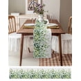 thumbnail image 3 of Eucalyptus Botanical Green Table Runner 72 Inches, Spring Blooms Leaves Bed Runner Dresser Scarves Tabletop for Indoor Outdoor Parties/Ceremony/Banquet, 13" x 72", 3 of 8