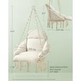 thumbnail image 2 of Nordic Hygge Hammock Chair with Large Thick Cushion, Beige, 2 of 8