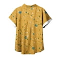 thumbnail image 3 of Mujeres Pantalones Cortos Casual Hawaii Impreso Manga Corta Blusa Superior, Regular Ajuste Sudadera de Verano Sexy, 3 of 5