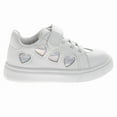 thumbnail image 2 of Kensie Girl Lace Up Stars Girls Casual Sneakers. (Little Kids Big Kids), White Silver, Size: 7, 2 of 7