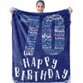 thumbnail image 3 of 70th Birthday Gifts for Men, Happy 70th Birthday Gift Blanket,Blankets, Best Gifts for 70th Birthday Decorations, 70 Years Old Birthday Gift for Husband Grandfather Best Friends, Navy(60"x80"), 3 of 7