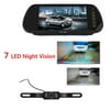 7 Inch 16:9 TFT High Resolution Car Vehicle Rearview Mirror Monitor LCD Car Rear View Backup Monitor And Wireless IR Night Vision Camera