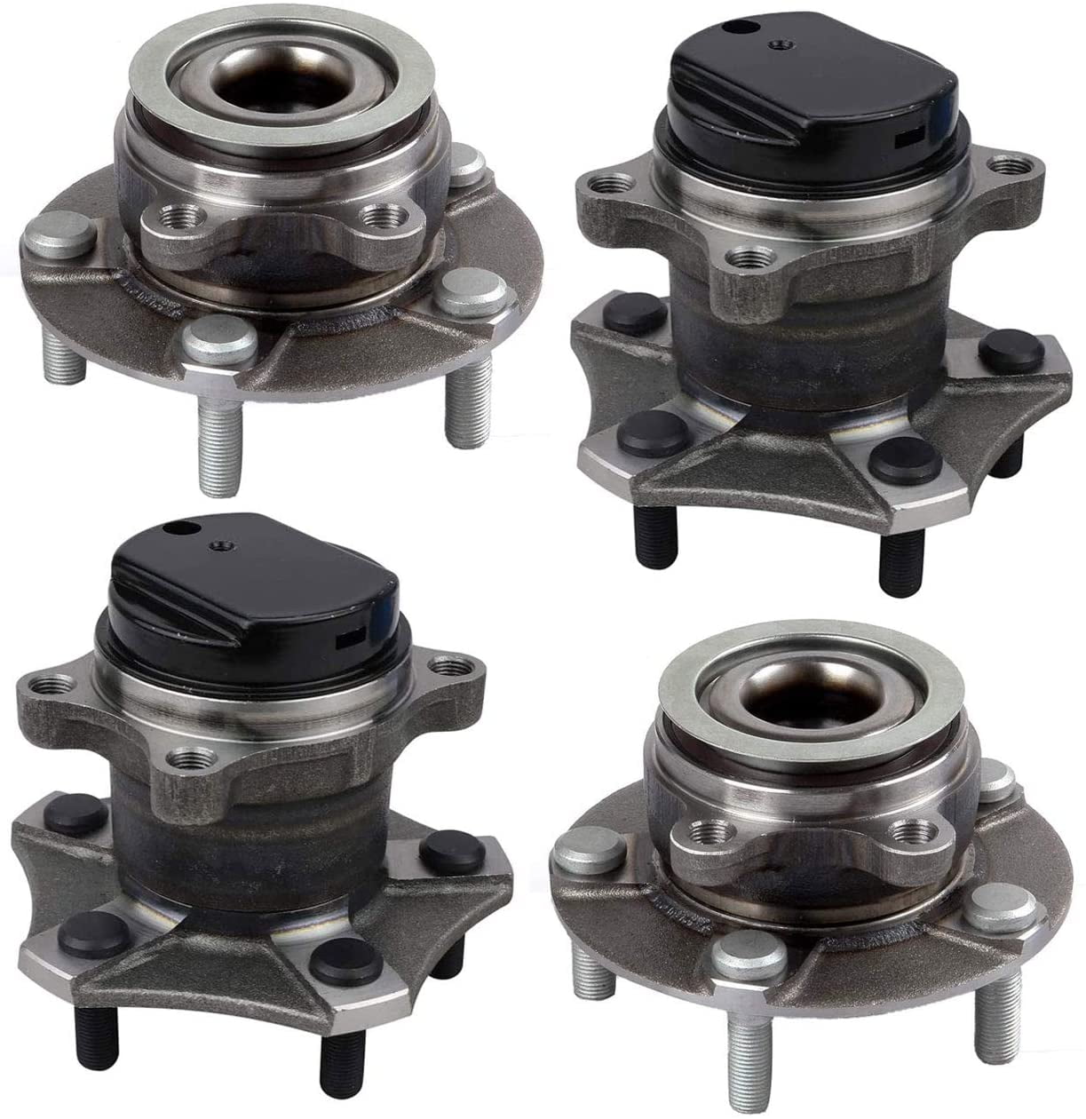 4PC Front and Rear Wheel Bearing & Hub Assembly for 20082013 Nissan