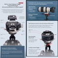 thumbnail image 6 of Falcam TreeRoot 61" F38 Pro Quick Lock Travel Tripod,with 360 Degree Damping Ball Head Load Capacity 5kg/11lbs,Carbon Fiber Tripod with F22 Interfaces, 1/4" Screw,Carry Strap Holes for Cameras, 6 of 8