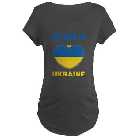 

CafePress - No War In Ukraine Heart Support Maternity T Shirt - Maternity Dark T-Shirt
