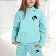 thumbnail image 2 of MEZZALL Child Girls Outfit Sets Cute Letter Print Long Sleeve Hoodie And Pants Comfy Casual Sweatshirts Pants Two Piece Outfits For Toddler Kids Winter Wear Clothes Sets Birthday Clothing, 2 of 4