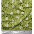 thumbnail image 1 of Soimoi polyester Crepe Fabric Leaves & Rose Floral Decor Fabric Printed Yard 52 Inch Wide, 1 of 3