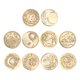 thumbnail image 4 of Cuadros Decorativos Sello de cera Sello Retro Redondo Estrella Luna Cera de sellado Dedicada Cabeza de cobre (A) Likrtyny  embutido en tela, 4 of 9