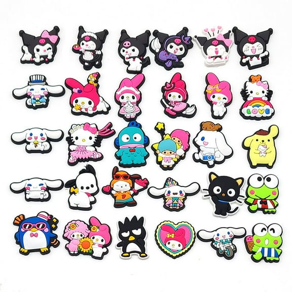 30Pcs sanrio Cartoon Shoe Decoration Charms, Cute Charms Accessories for Shoes