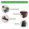 thumbnail image 6 of 5 Tubes Resistance Bands Set Exercise Workout Stackable 100Lbs Ankle Strap Home, 6 of 8