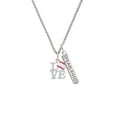 thumbnail image 2 of Delight Jewelry Love with Baseball Silvertone Fearless Bar Charm Necklace, 23", 2 of 4