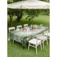 thumbnail image 4 of Outdoor Tablecloth with Umbrella Hole for Patio/Picnic/Party/Camping, Shabby Sage Green Waterproof Table Cloth Rectangle Table Cover Washable, Oil Painting Vintage Art Green White (52"x 70"), 4 of 9