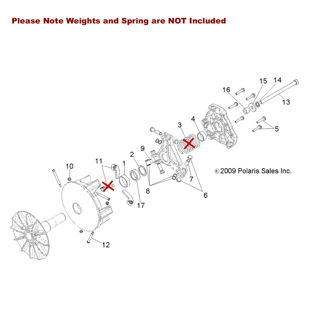 OEM Primary Drive Clutch 20102014 Polaris Ranger 400 4x4