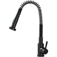 thumbnail image 4 of Matte Black Kitchen Faucet, Pull Down Sprayer Hot and Cold Water Mixer Tap, 360 Degree Rotation Dual Mode Nozzle Kitchen Tap,Black White Pipe, 4 of 4