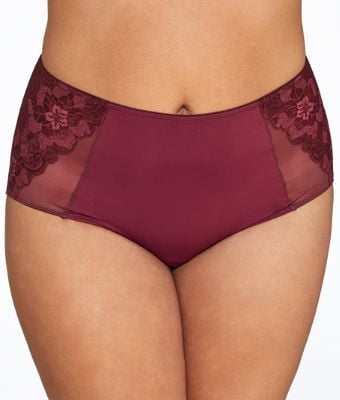 Curvy Couture Womens Tulip Lace Hipster