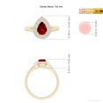 thumbnail image 5 of ANGARA Lab Grown Pear-Shaped Ruby Double Halo Engagement Ring in 14K Yellow Gold for Women (Size-7x5mm) | July Birthstone, Birthday, Anniversary, Jewelry Gift for Women | Lab Grown Ruby Ring, 5 of 8