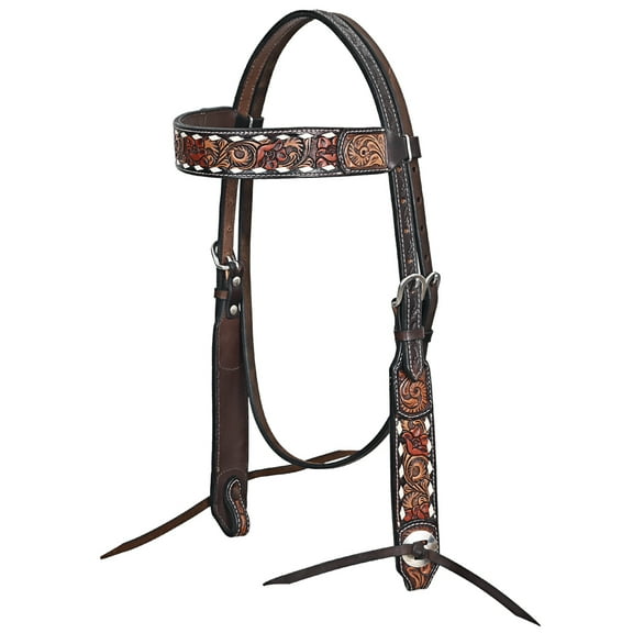 HILASON Western Horse Headstall American Leather Brown