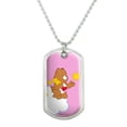 thumbnail image 1 of Care Bears Tenderheart Bear Military Dog Tag Pendant Necklace with Chain, 1 of 5