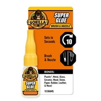 Gorilla Super Glue Brush & Nozzle 10g - Fast Drying Impact Tough Adhesive