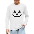 thumbnail image 5 of DJDLJWCJ Girls Halloween Long Sleeve T-Shirt Cotton Funny Noctilucent Print Tops Stretch Soft Casual Shirts White Size 3T, 5 of 10