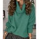 thumbnail image 4 of Suéteres de Punto Grueso Oversize para Mujer, con Cuello Alto, Larga y Corte Holgado, Ideales para el Invierno Verde M, 4 of 8