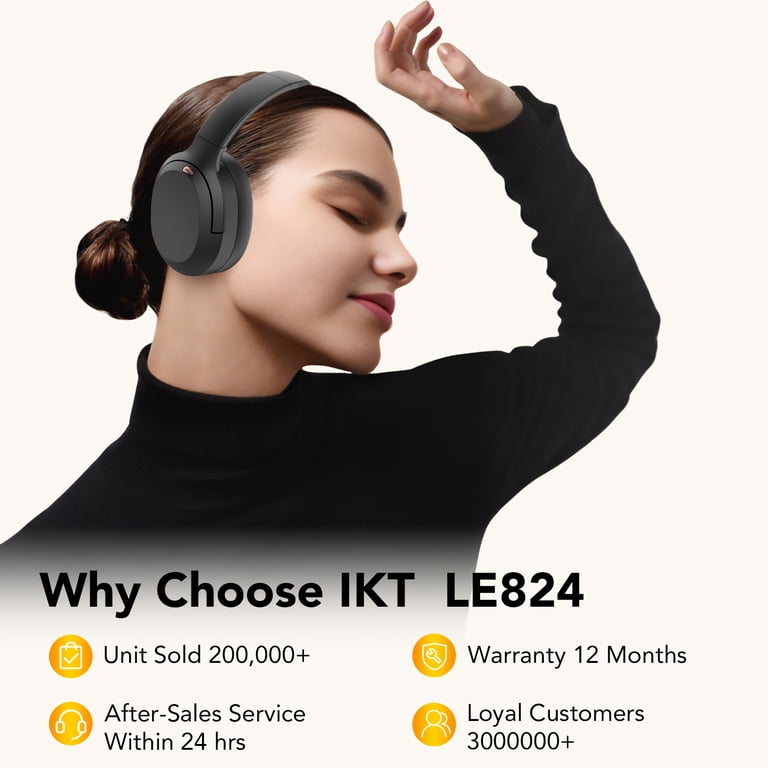 Active Noise Cancelling Headphones, -45dB Bluetooth Headphones 5.4