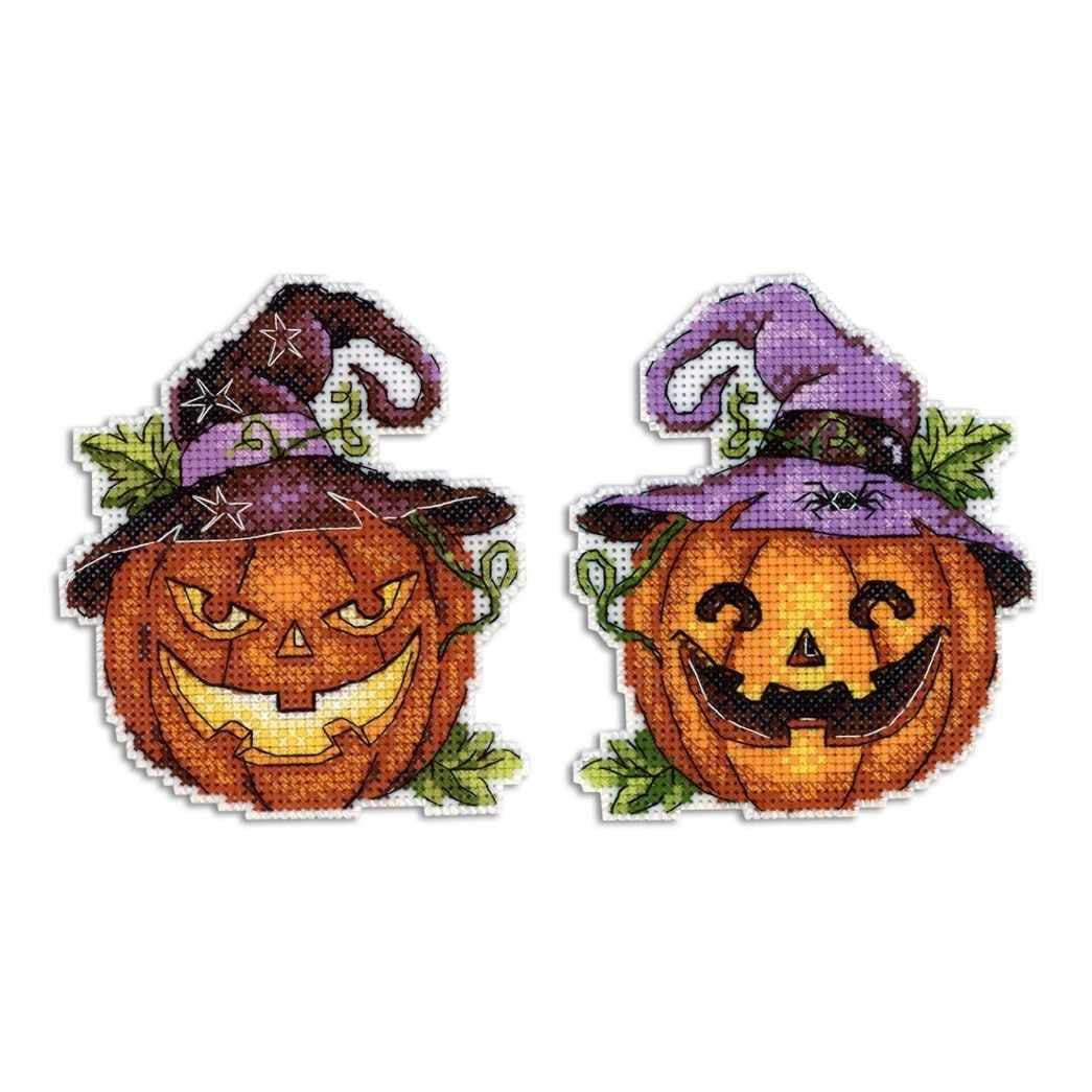 Cross Stitch Kit Plastic Canvas Halloween Pumpkin P-313 / SR-313