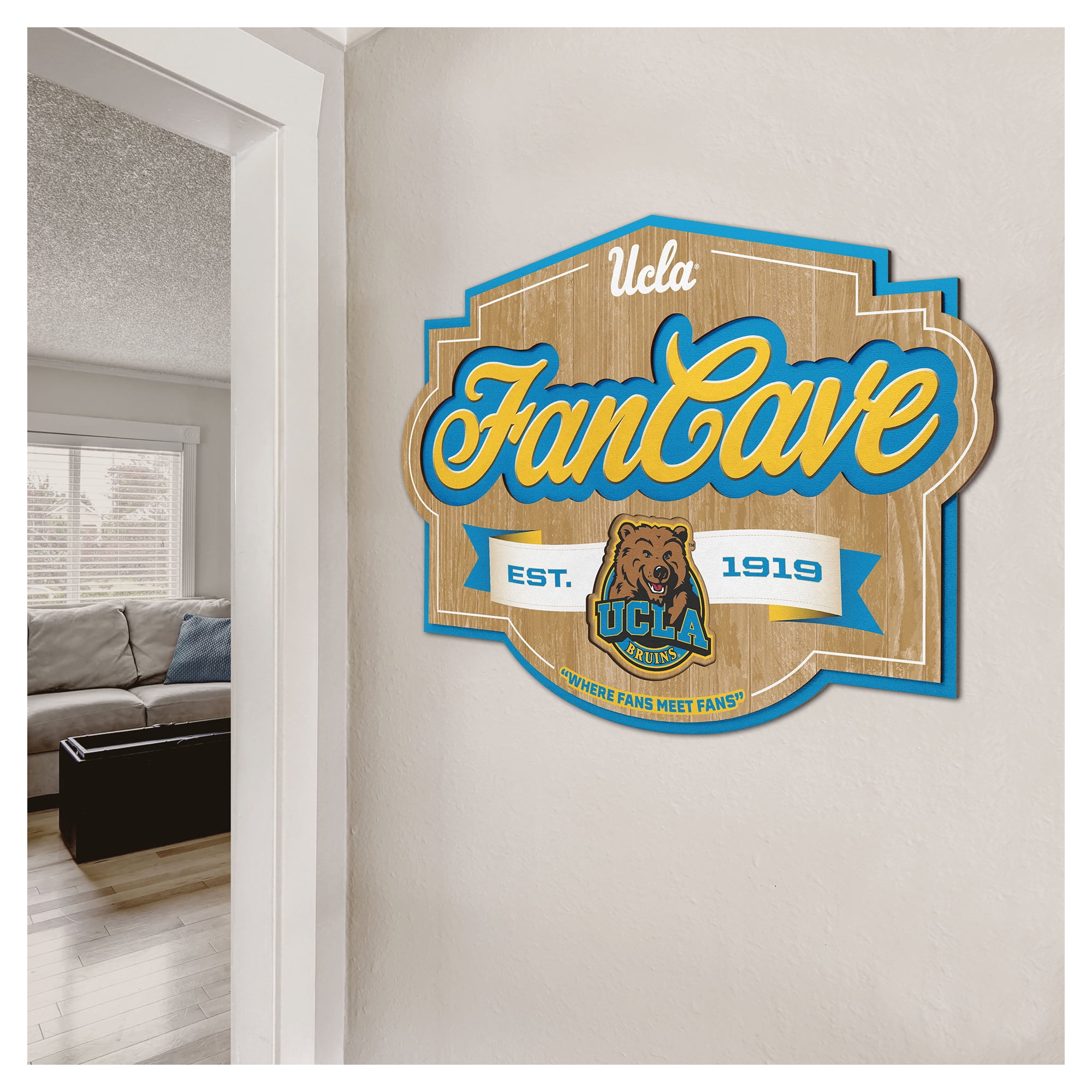 IDNA UCLA Bruins 12.5" x 17" Fan Cave Sign