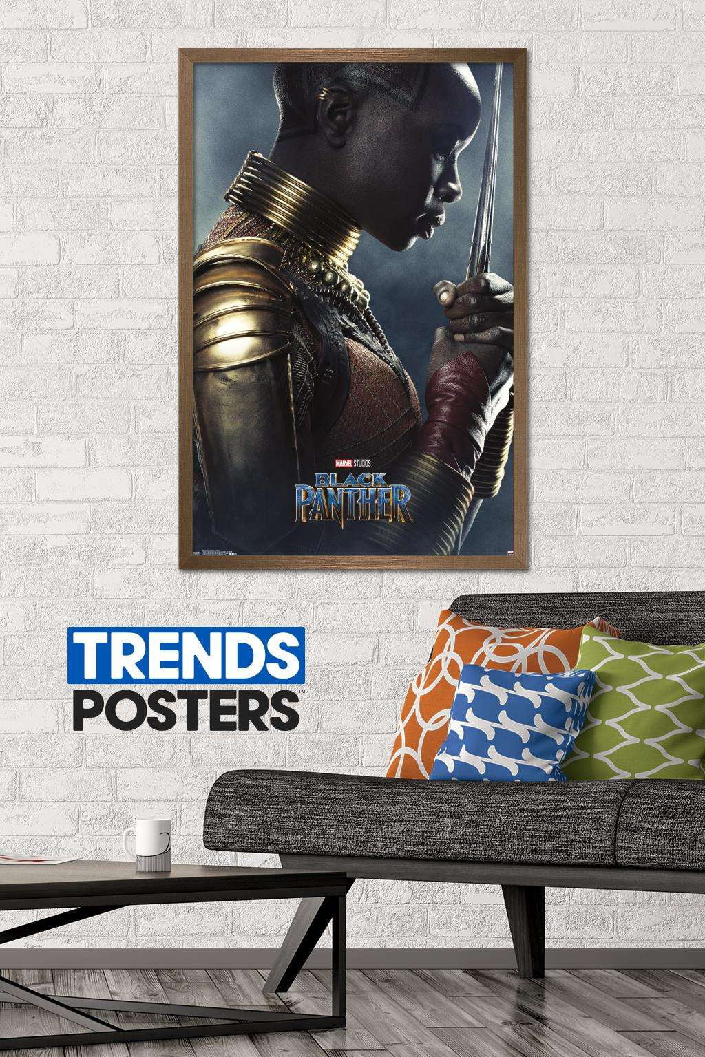 Marvel Cinematic Universe - Black Panther - Okoye One Sheet Wall Poster, 22.375" x 34", Framed