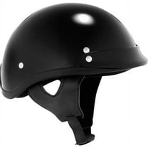 Skid Lid Traditional Half Helmet - Black, All Sizes