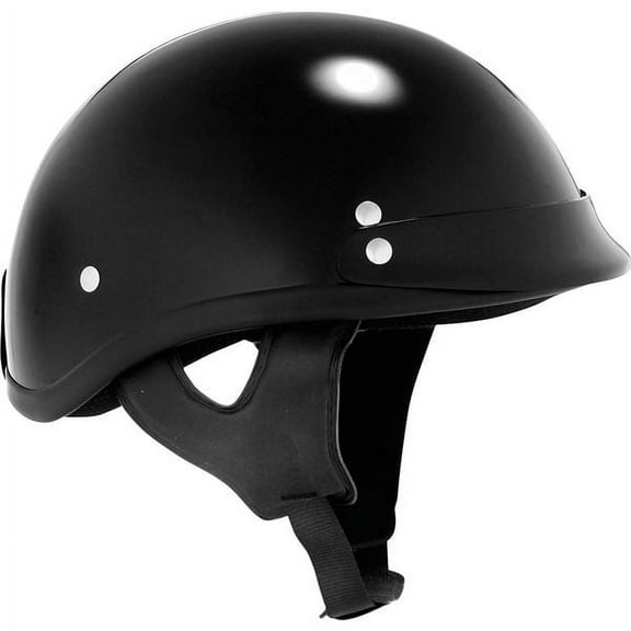 Skid Lid Traditional Half Helmet - Black, All Sizes