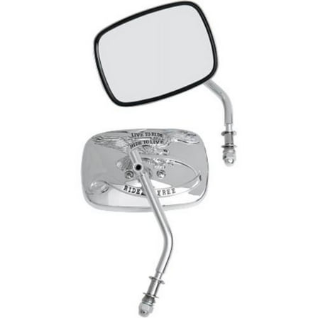 Drag Specialties Live to Ride Mirrors Chrome (0640-0475)