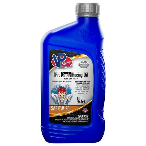 VP Racing Fuels 2715 Full Synthetic Pro Grade Racing Oil, Quart Bottle SAE 0W-20
