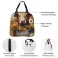 thumbnail image 4 of Fotbe Bucket Flower Cow Bolsa Térmica con Estampado y Forro de Aluminio Grueso Bolsa de Almuerzo con Bolsillo Frontal para Hombres y Mujeres, Ideal para Trabajo, Escuela, 4 of 8