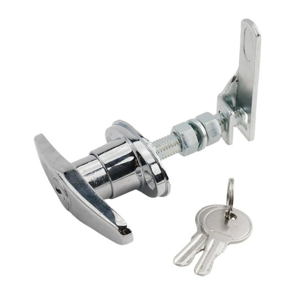 Zinc Alloy T Handle Lock Kit With Keys Camper Attachment For Truck Garage Door