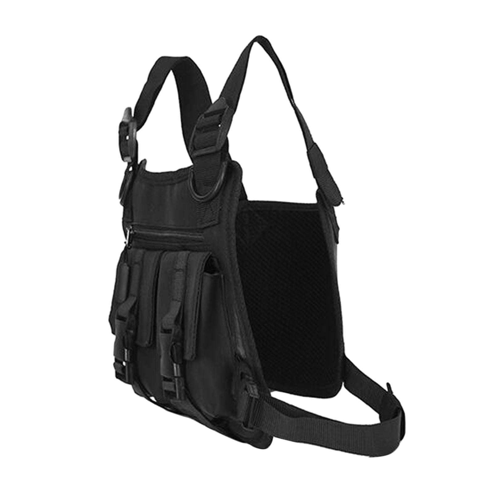 Gilet Con Tasche Chest Rig - Borsa Regolabile In Oxford, Per Sport, Viaggi E Streetwear - Foto 12