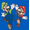 Mario Blue, variant on Sonic the Hedgehog Boys Short Sleeve Top and Sleep Pants Pajama Set, 2-Piece, Sizes 4-16
