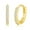 Gold, variant on Huggie Earrings, 925 Sterling Silver, 10 CZ Diamonds