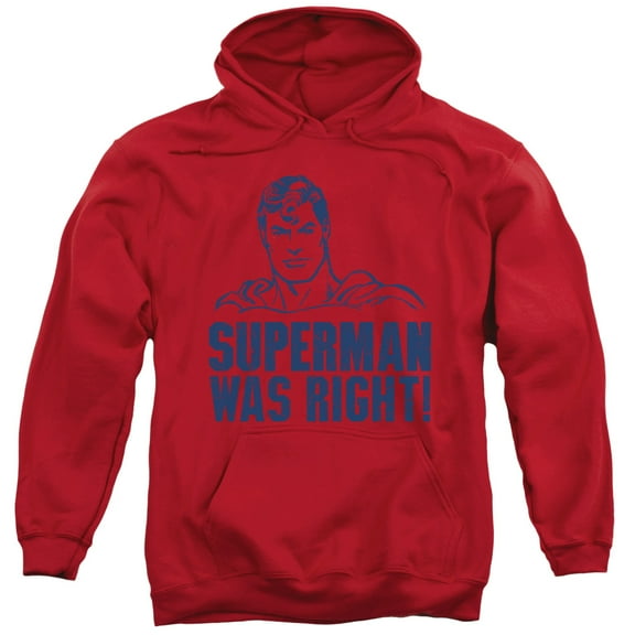 Superman - Was Right - Pull-Over Hoodie - X-Large
