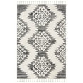 thumbnail image 6 of SAFAVIEH Moroccan Tassel Desmond Southwestern Shag Area Rug, Ivory/Grey, 10' x 14', 6 of 9