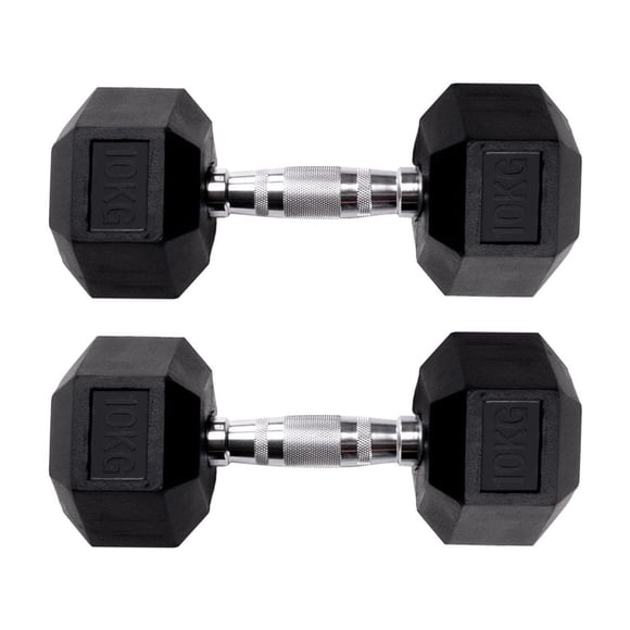 Par de Mancuernas hexagonales UNIFITNESS de 10 kg