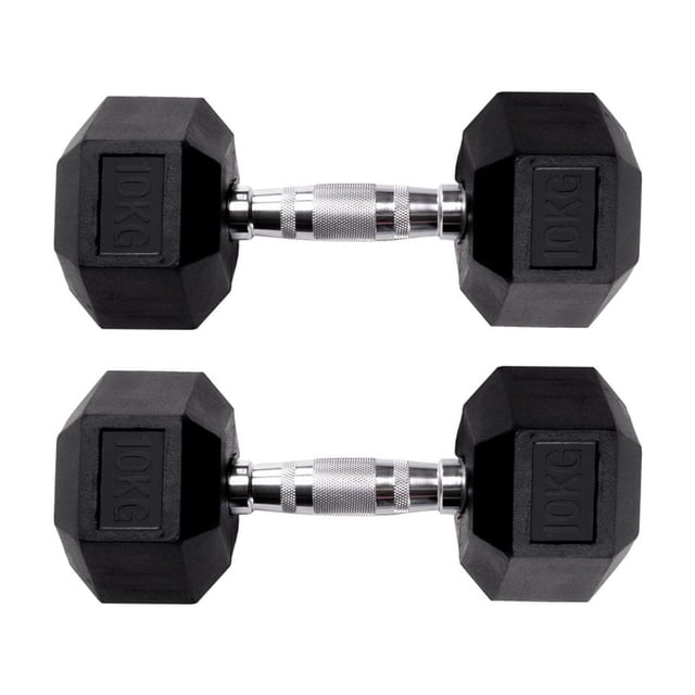 Par de Mancuernas hexagonales UNIFITNESS de 10 kg