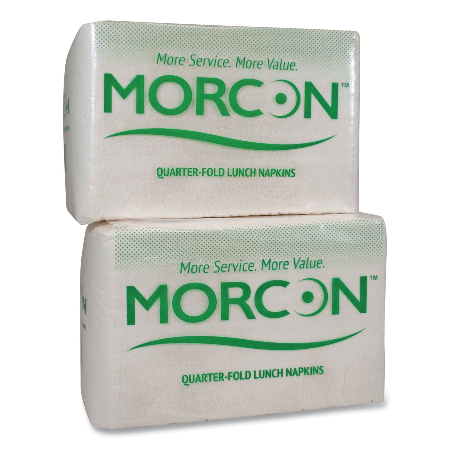 Morcon Tissue Morsoft 1/4 Fold Lunch Napkins, 1 Ply, 11.5" X 11.5", White, 6,000/carton