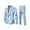 Sky Blue, variant on Men's Carnival Tie Dye Printed 2 Piece Suit Set Evening Performance Dress Slim 2 Button Blazer Pants Casual Floral Party Jacket